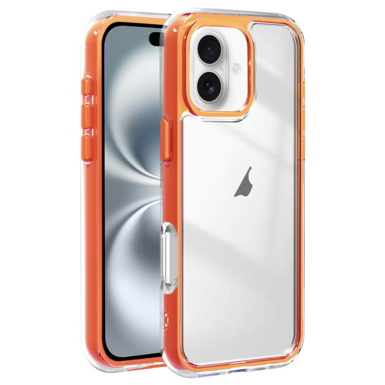 For iPhone 16 Plus Acrylic Hybrid TPU 3-in-1 Airbag Shockproof Phone Case