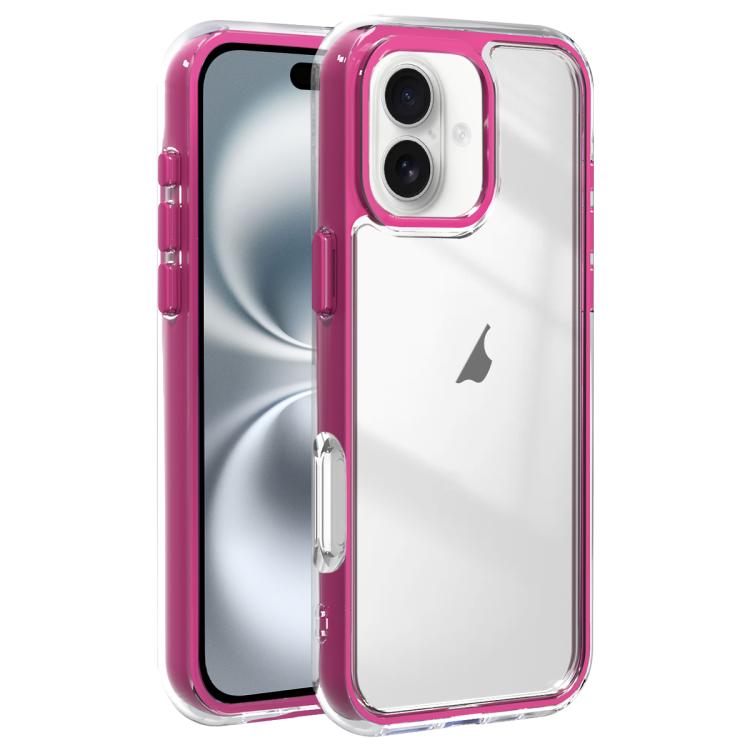 For iPhone 16 Plus Acrylic Hybrid TPU 3-in-1 Airbag Shockproof Phone Case
