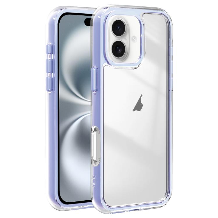 For iPhone 16 Plus Acrylic Hybrid TPU 3-in-1 Airbag Shockproof Phone Case