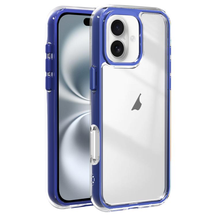For iPhone 16 Plus Acrylic Hybrid TPU 3-in-1 Airbag Shockproof Phone Case