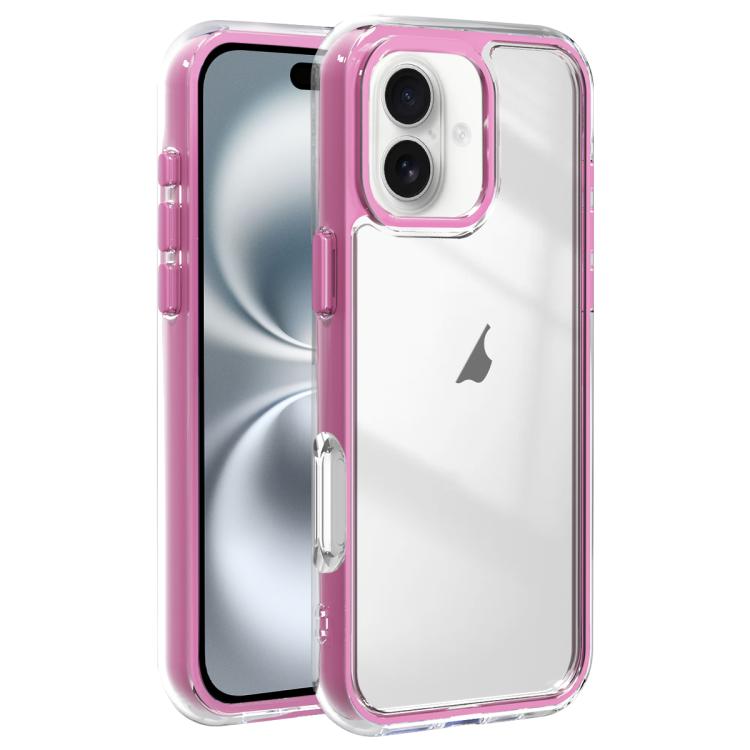 For iPhone 16 Acrylic Hybrid TPU 3-in-1 Airbag Shockproof Phone Case