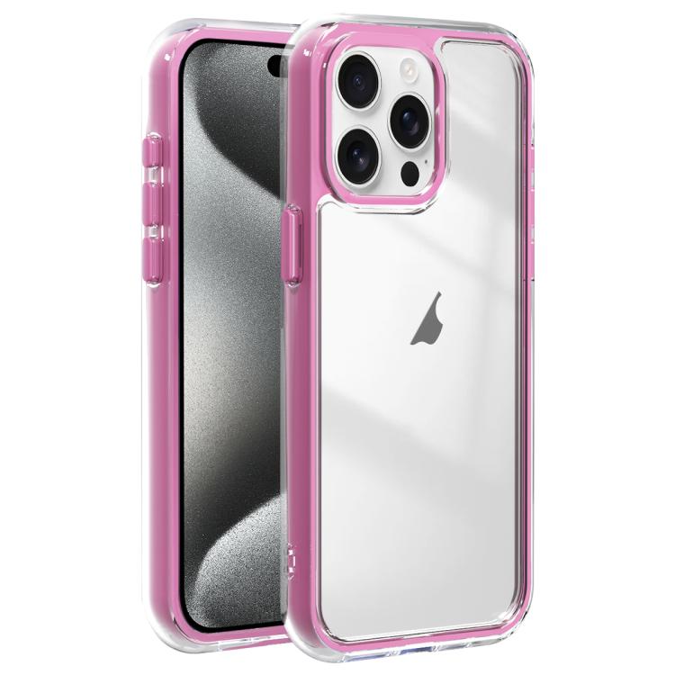 For iPhone 15 Pro Max Acrylic Hybrid TPU 3-in-1 Airbag Shockproof Phone Case