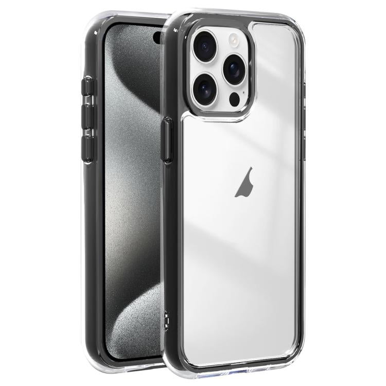 For iPhone 15 Pro Max Acrylic Hybrid TPU 3-in-1 Airbag Shockproof Phone Case
