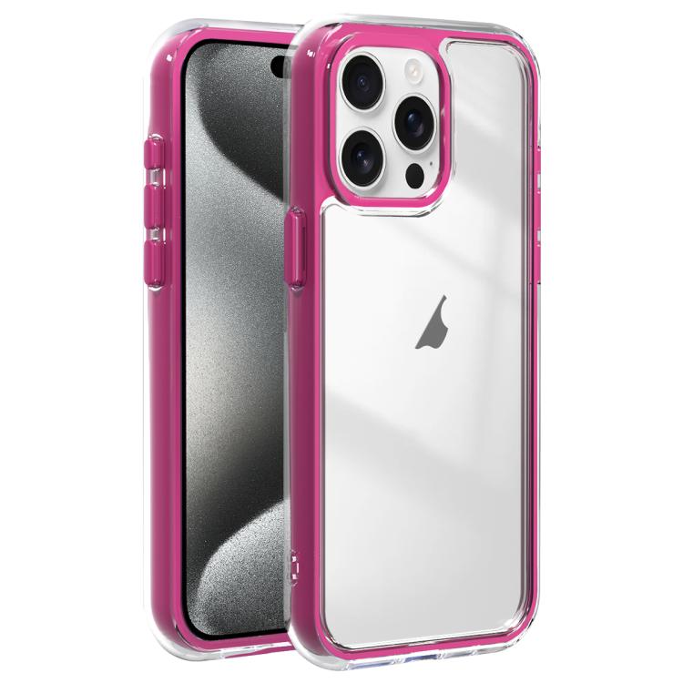 For iPhone 15 Pro Max Acrylic Hybrid TPU 3-in-1 Airbag Shockproof Phone Case