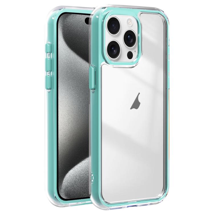 For iPhone 15 Pro Acrylic Hybrid TPU 3-in-1 Airbag Shockproof Phone Case