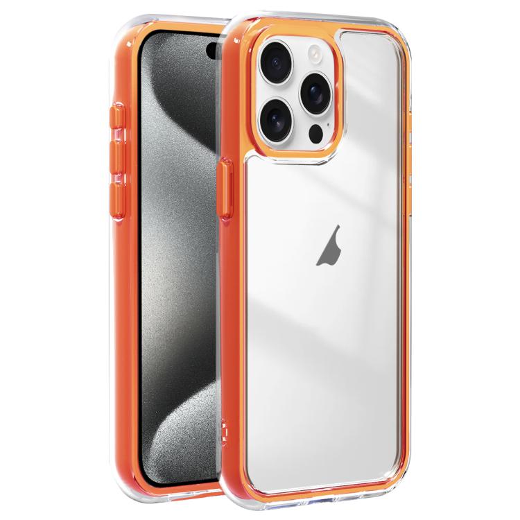 For iPhone 15 Pro Acrylic Hybrid TPU 3-in-1 Airbag Shockproof Phone Case