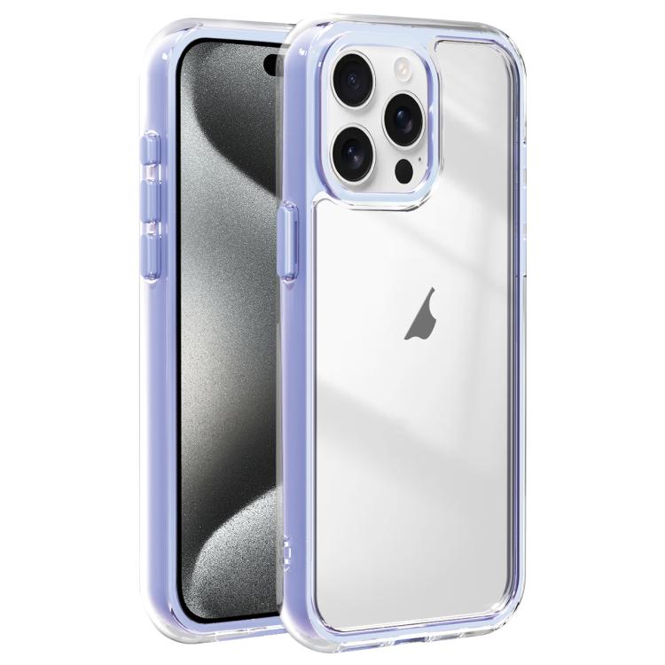 For iPhone 15 Pro Acrylic Hybrid TPU 3-in-1 Airbag Shockproof Phone Case