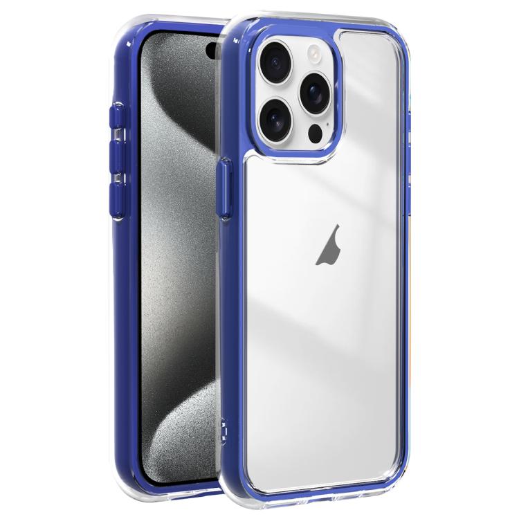 For iPhone 15 Pro Acrylic Hybrid TPU 3-in-1 Airbag Shockproof Phone Case