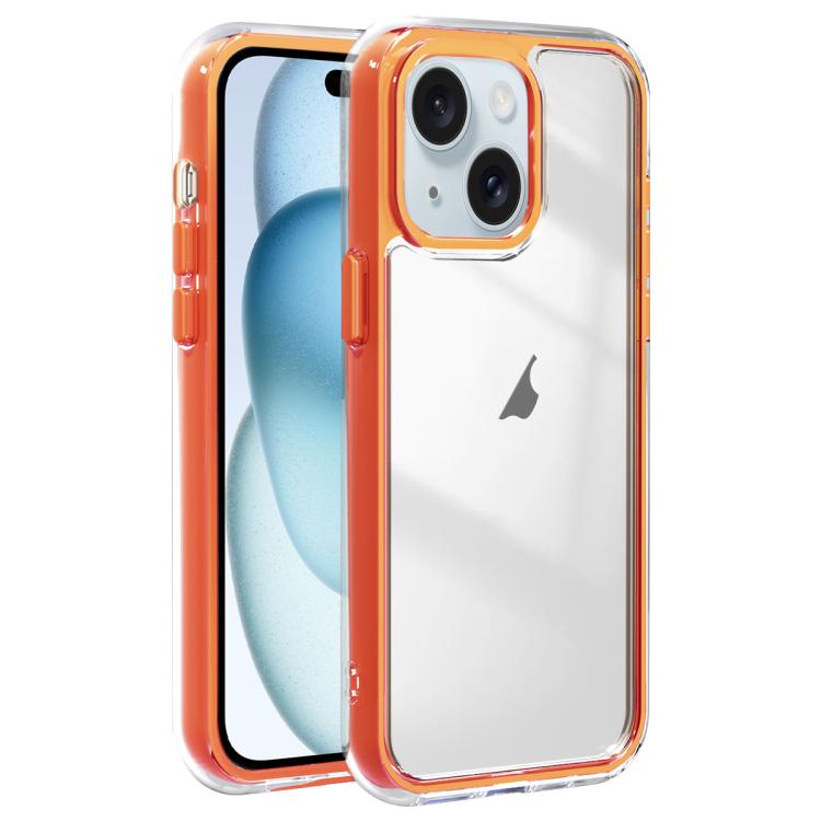 For iPhone 15 Plus Acrylic Hybrid TPU 3-in-1 Airbag Shockproof Phone Case