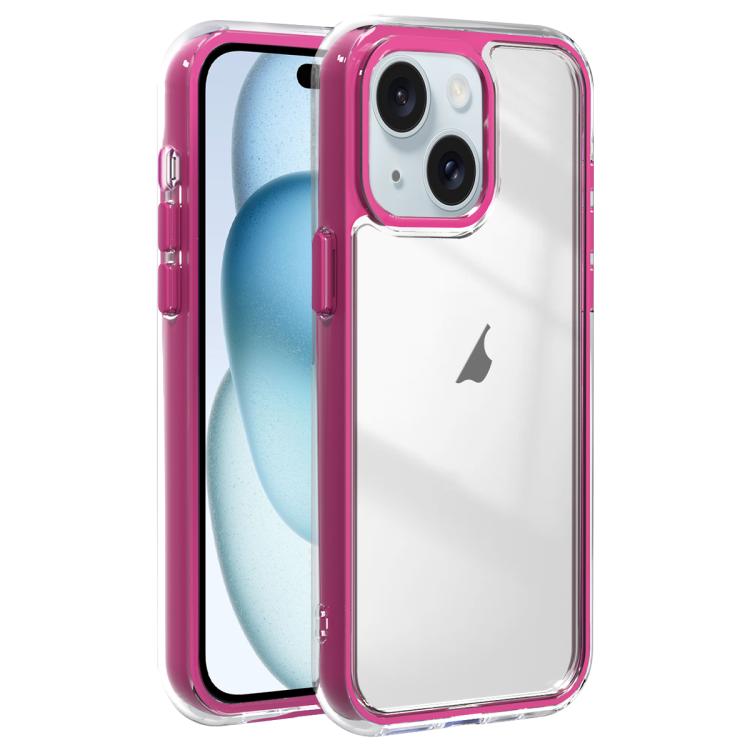 For iPhone 15 Plus Acrylic Hybrid TPU 3-in-1 Airbag Shockproof Phone Case