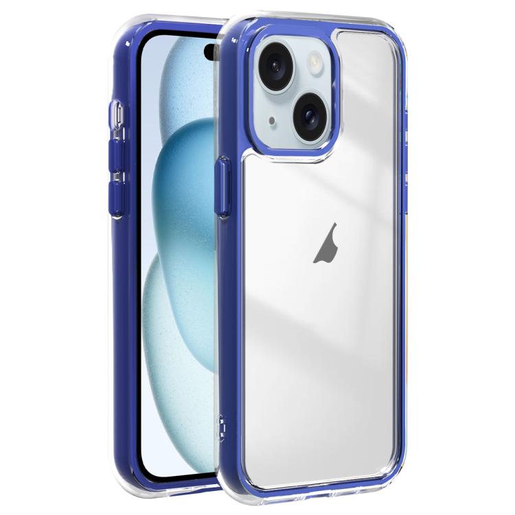 For iPhone 15 Plus Acrylic Hybrid TPU 3-in-1 Airbag Shockproof Phone Case