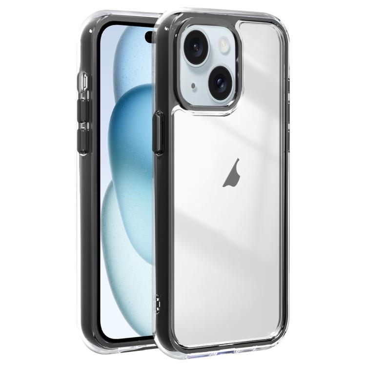 For iPhone 15 Acrylic Hybrid TPU 3-in-1 Airbag Shockproof Phone Case