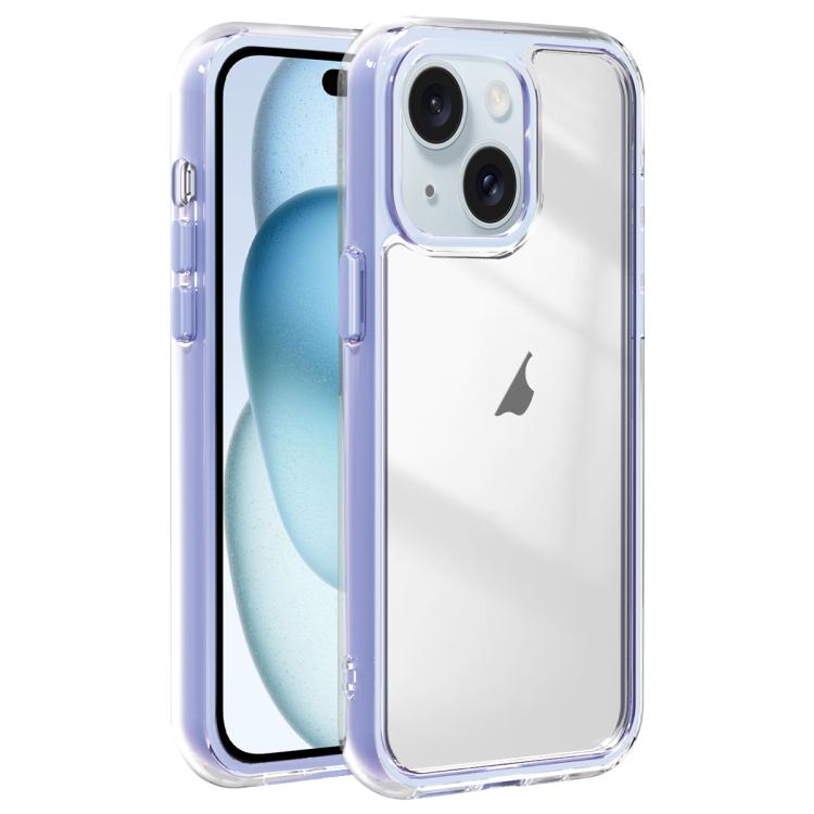For iPhone 15 Acrylic Hybrid TPU 3-in-1 Airbag Shockproof Phone Case
