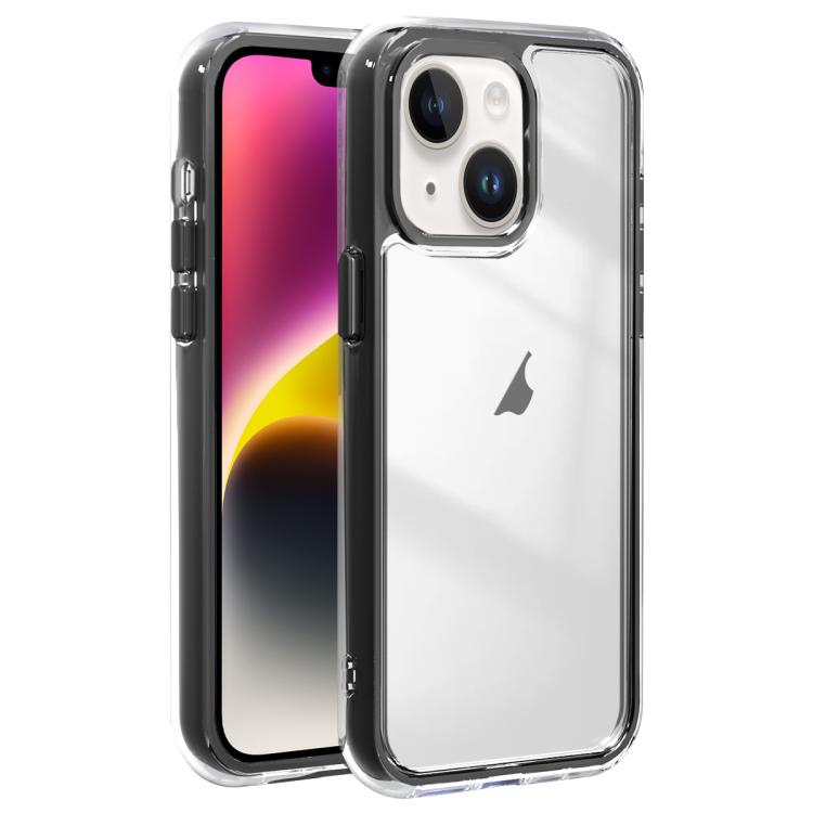 For iPhone 14 Plus Acrylic Hybrid TPU 3-in-1 Airbag Shockproof Phone Case