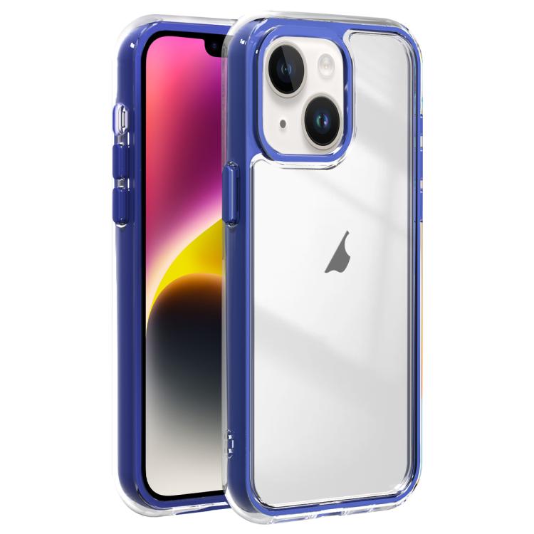 For iPhone 14 Plus Acrylic Hybrid TPU 3-in-1 Airbag Shockproof Phone Case
