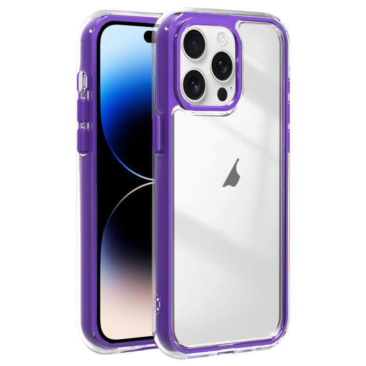 For iPhone 14 Pro Max Acrylic Hybrid TPU 3-in-1 Airbag Shockproof Phone Case