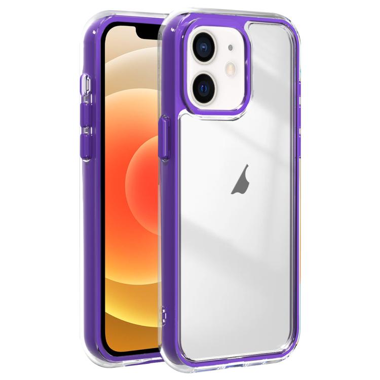 For iPhone 12 Acrylic Hybrid TPU 3-in-1 Airbag Shockproof Phone Case