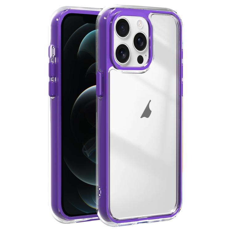 For iPhone 12 Pro Max Acrylic Hybrid TPU 3-in-1 Airbag Shockproof Phone Case