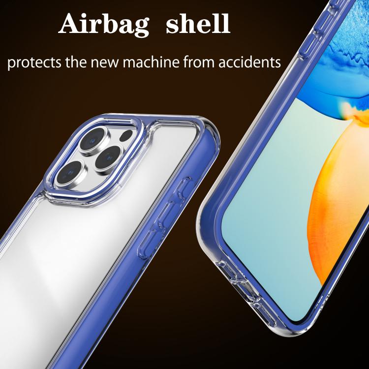 For iPhone 16 Pro Max Acrylic Hybrid TPU 3-in-1 Airbag Shockproof Phone Case
