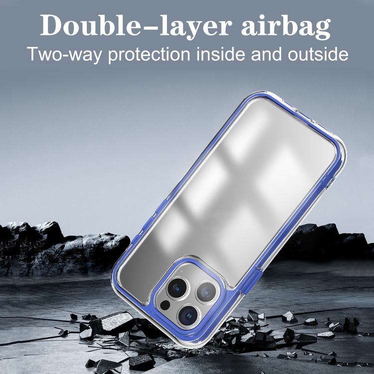 For iPhone 16 Plus Acrylic Hybrid TPU 3-in-1 Airbag Shockproof Phone Case