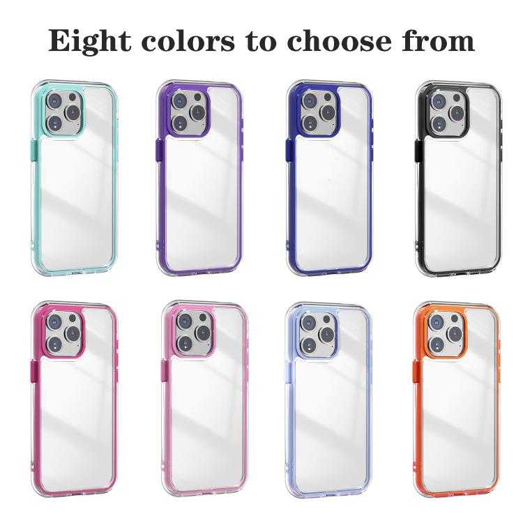 For iPhone 16 Pro Max Acrylic Hybrid TPU 3-in-1 Airbag Shockproof Phone Case