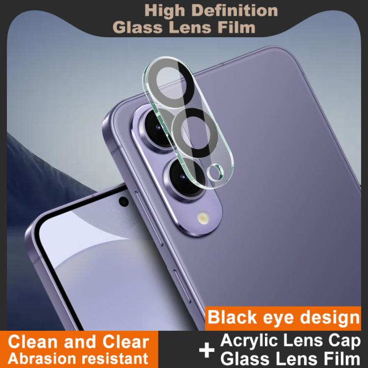 For Samsung Galaxy S25 Edge 5G IMAK High Definition Integrated Rear Camera Glass Lens Film, Black Eye Design