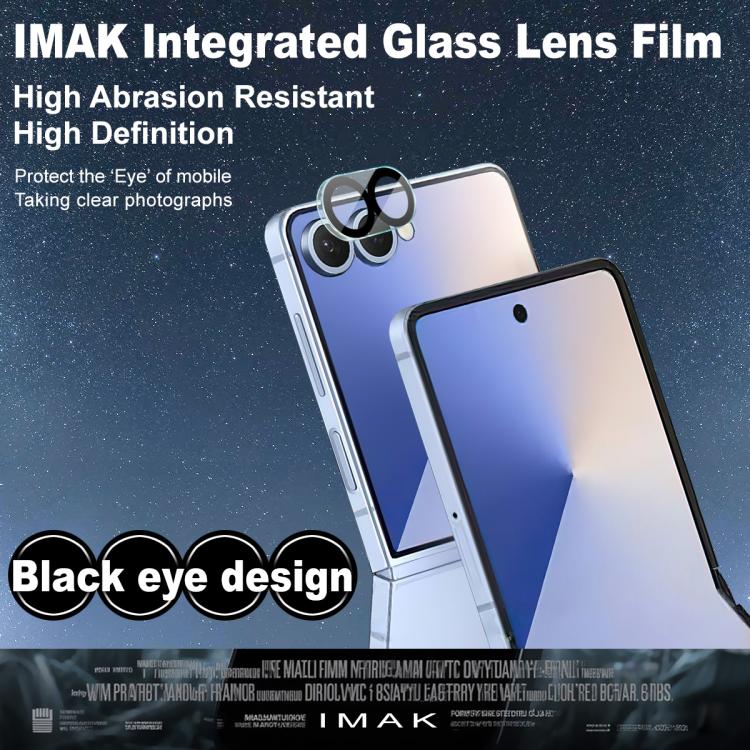 For Samsung Galaxy Z Flip7 5G IMAK High Definition Integrated Rear Camera Glass Lens Film, Black Eye Design