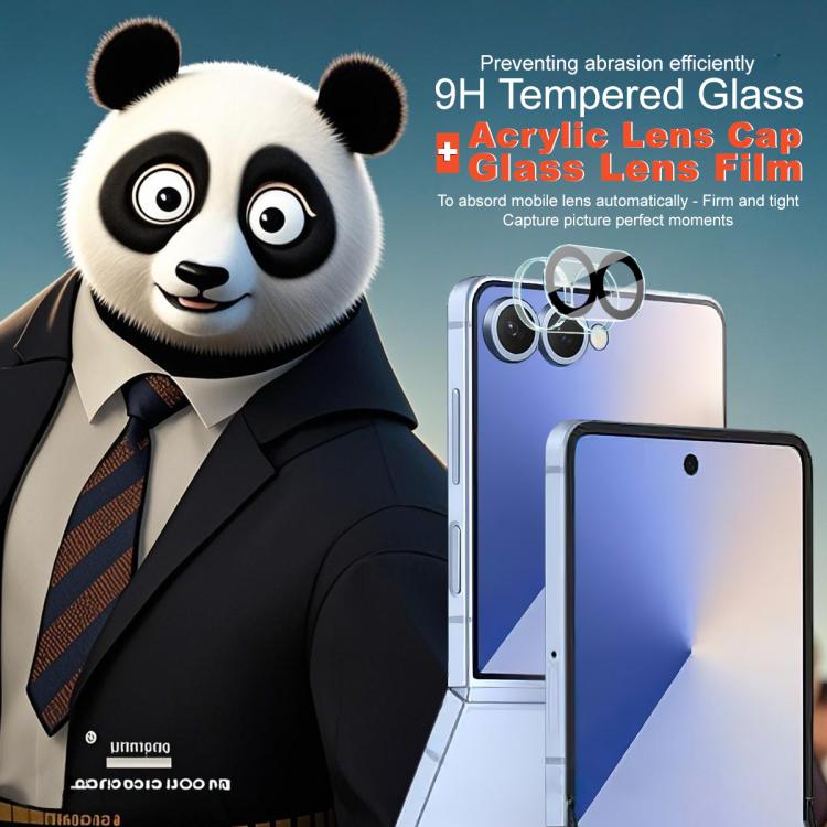 For Samsung Galaxy Z Flip7 5G IMAK High Definition Integrated Rear Camera Glass Lens Film, Black Eye Design