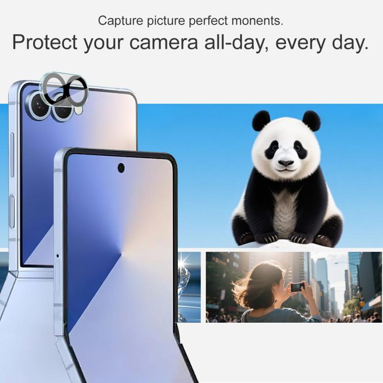For Samsung Galaxy Z Flip7 5G IMAK High Definition Integrated Rear Camera Glass Lens Film, Black Eye Design