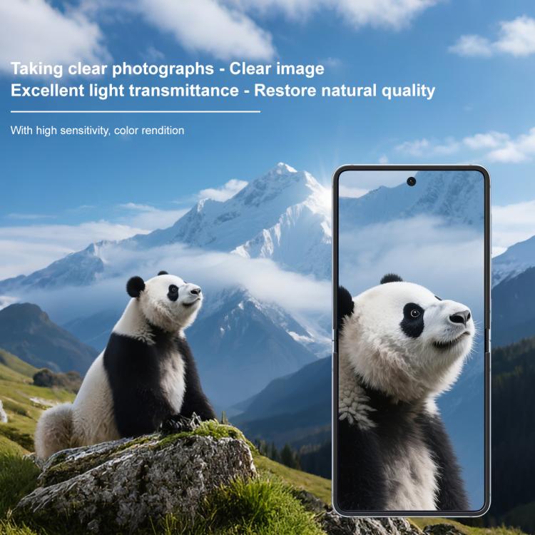 For Samsung Galaxy Z Flip7 5G IMAK High Definition Integrated Rear Camera Glass Lens Film, Black Eye Design