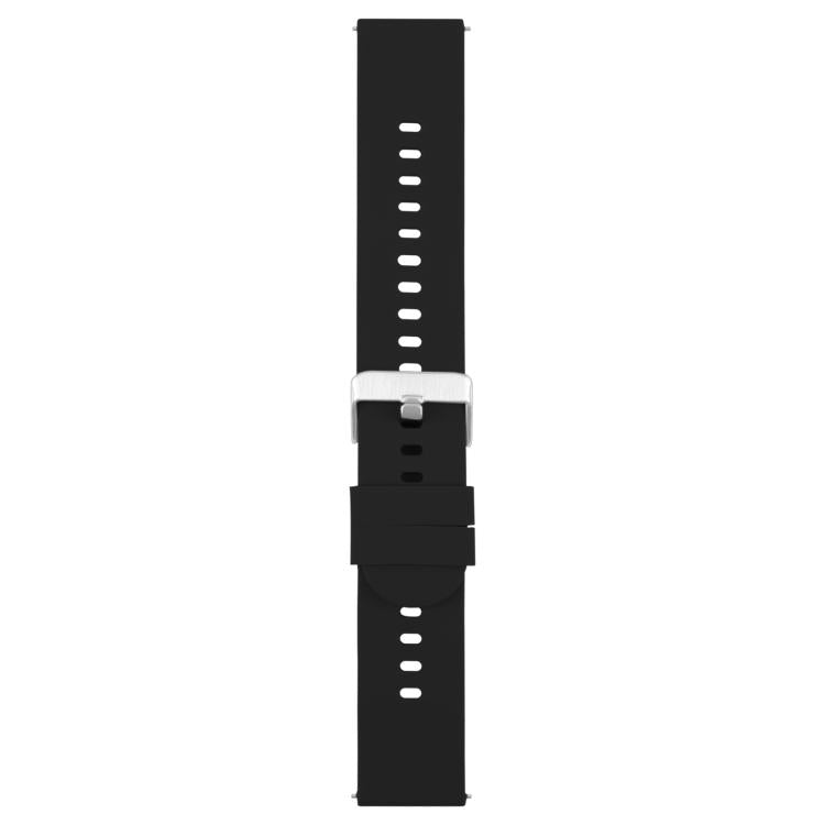 19mm Solid Color Steel Buckle Silicone Watch Band