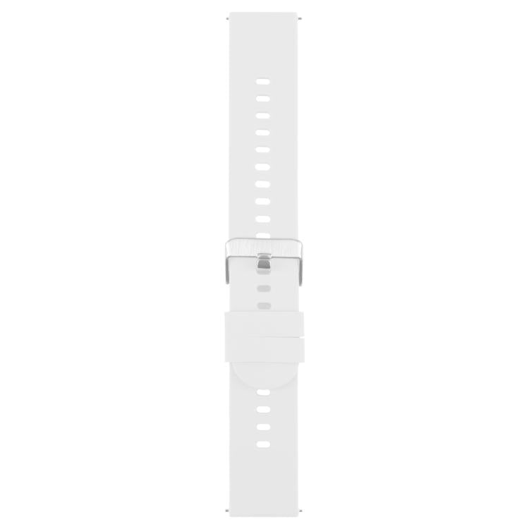 19mm Solid Color Steel Buckle Silicone Watch Band