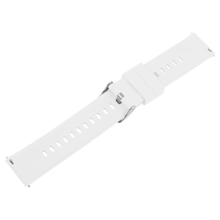 19mm Solid Color Steel Buckle Silicone Watch Band