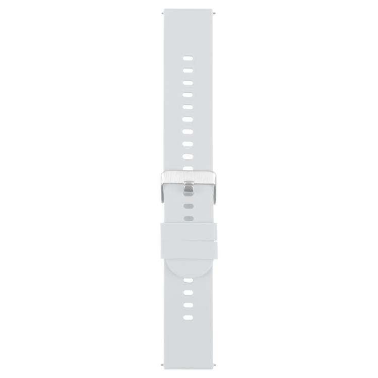 19mm Solid Color Steel Buckle Silicone Watch Band