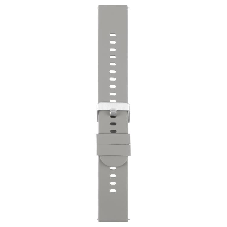 19mm Solid Color Steel Buckle Silicone Watch Band