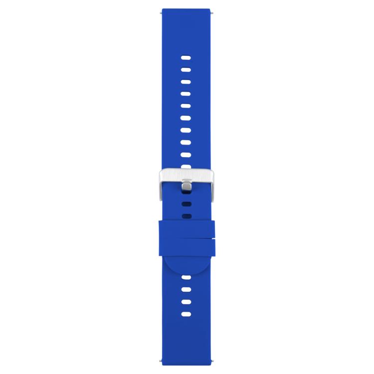 19mm Solid Color Steel Buckle Silicone Watch Band