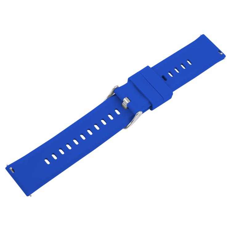 19mm Solid Color Steel Buckle Silicone Watch Band