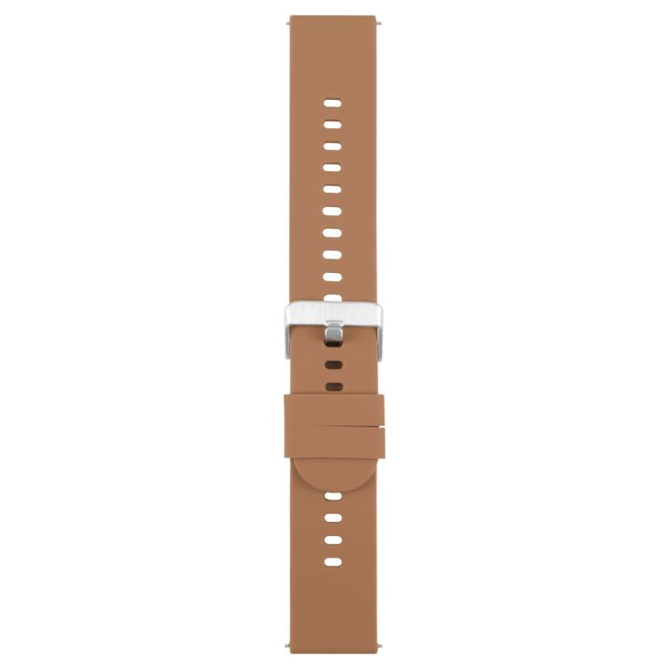 19mm Solid Color Steel Buckle Silicone Watch Band
