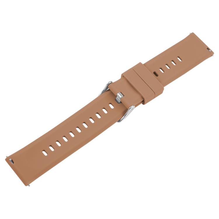 19mm Solid Color Steel Buckle Silicone Watch Band