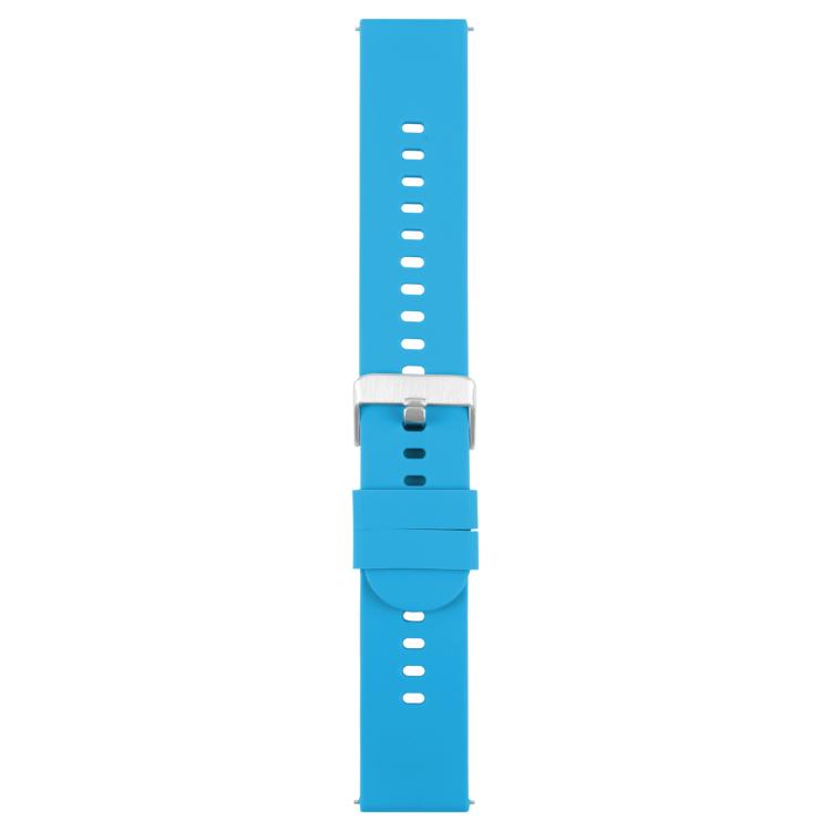 19mm Solid Color Steel Buckle Silicone Watch Band