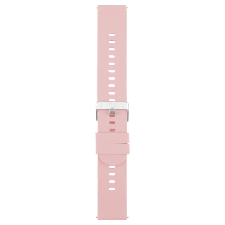 19mm Solid Color Steel Buckle Silicone Watch Band
