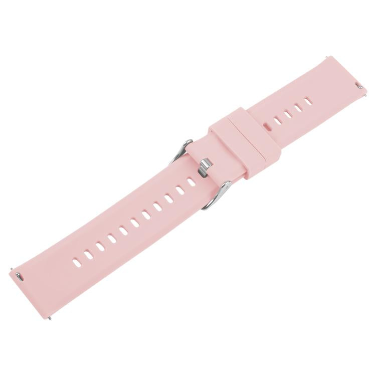 19mm Solid Color Steel Buckle Silicone Watch Band