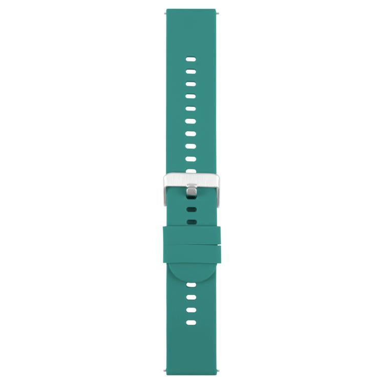 19mm Solid Color Steel Buckle Silicone Watch Band