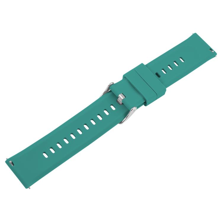 19mm Solid Color Steel Buckle Silicone Watch Band