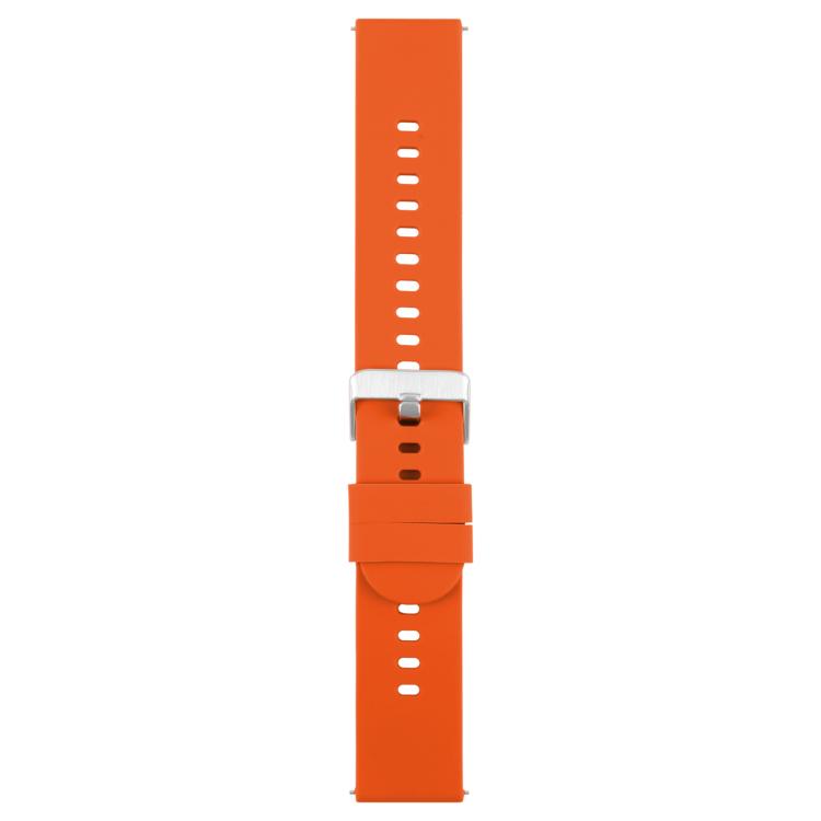 19mm Solid Color Steel Buckle Silicone Watch Band