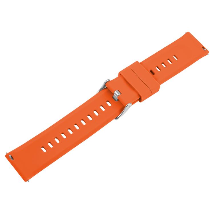 19mm Solid Color Steel Buckle Silicone Watch Band
