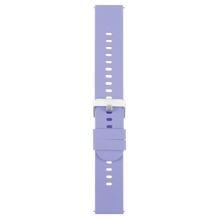 19mm Solid Color Steel Buckle Silicone Watch Band