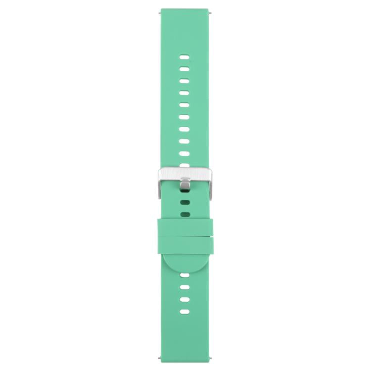 19mm Solid Color Steel Buckle Silicone Watch Band
