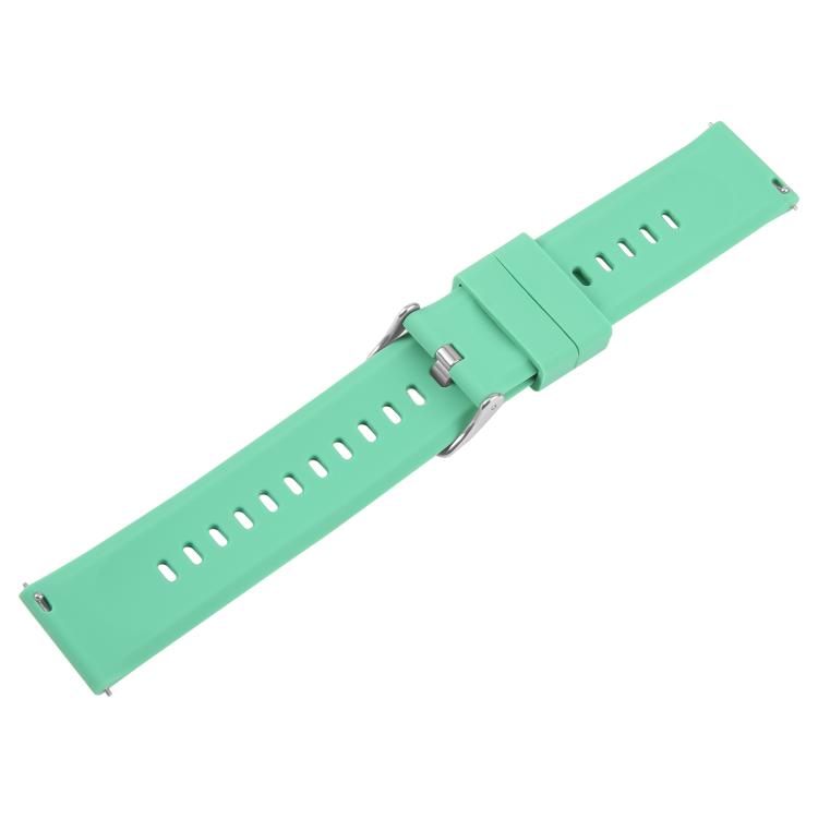 19mm Solid Color Steel Buckle Silicone Watch Band