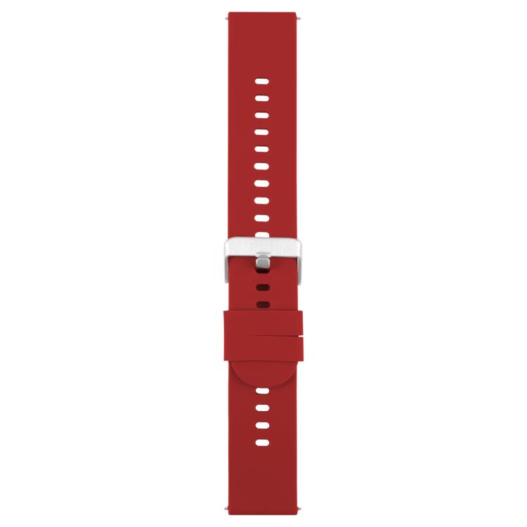 19mm Solid Color Steel Buckle Silicone Watch Band